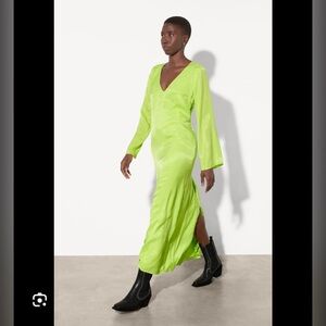 Naliyah Dress Mara Hoffman Chartreuse - 4 - NWT